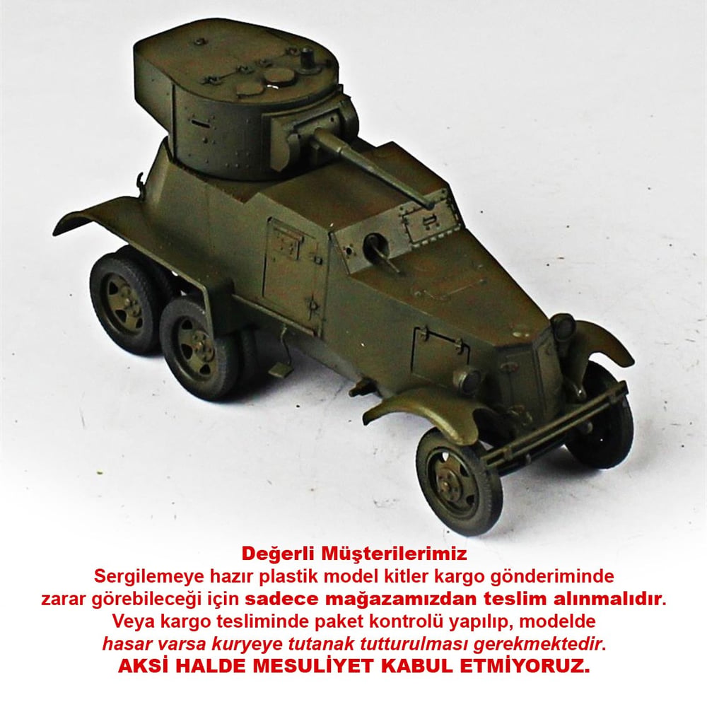 QD268 1/35 BA-6, Zvezda, Sergilemeye Hazır Plastik Tank Modeli
