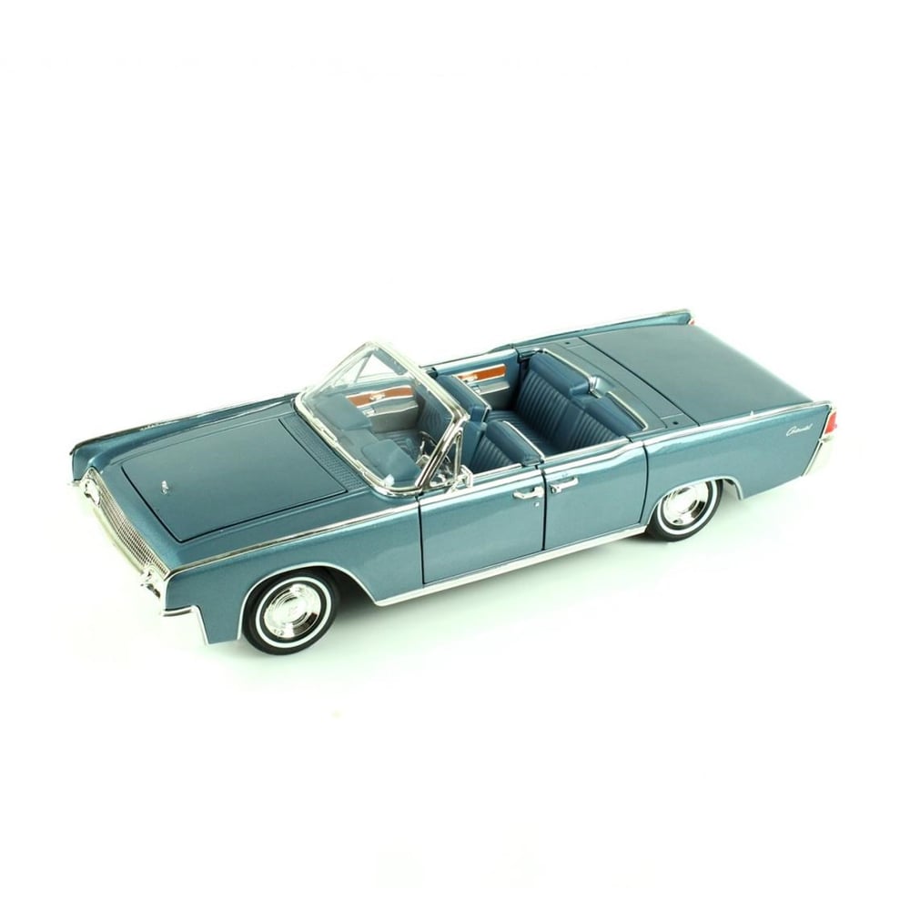 Road Signature 20088 1/18 Ölçek, 1961 Lincoln Continantal, Dark Blue, Sergilemeye Hazır Metal Araba Modeli