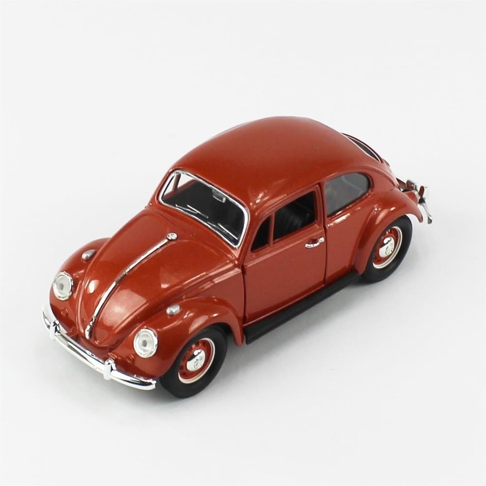 Road Signature 24202 1/24 Ölçek, 1967 Volkswagen Beetle, Brown, Sergilemeye Hazır Metal Araba Modeli