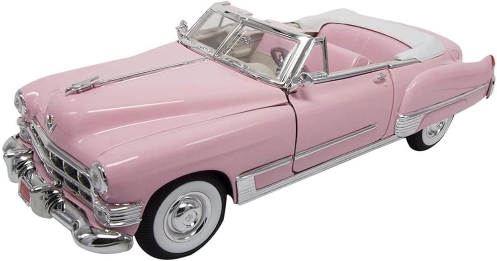 Road Signature 92308 1/18 Ölçek, 1949 Cadillac Coupe Deville Convertible, Pink, Sergilemeye Hazır Metal Araba Modeli