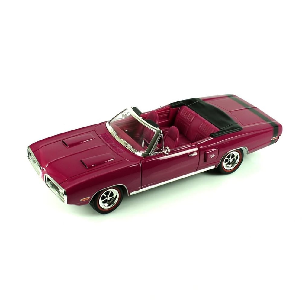 Road Signature 92548 1/18 Ölçek, 1970 Dodge Coronet R/T, Purple, Sergilemeye Hazır Metal Araba Modeli