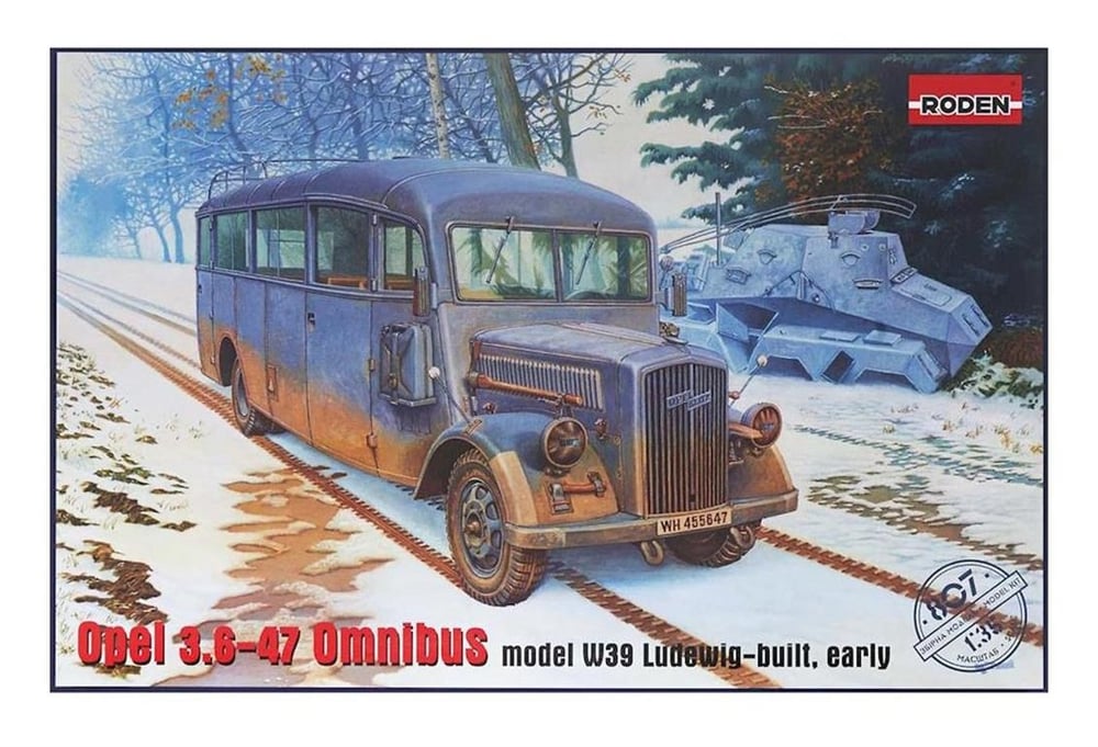 Roden 807 1/35 Ölçek, Opel Blitz 3.6 47 Omnibus model W39 Ludew