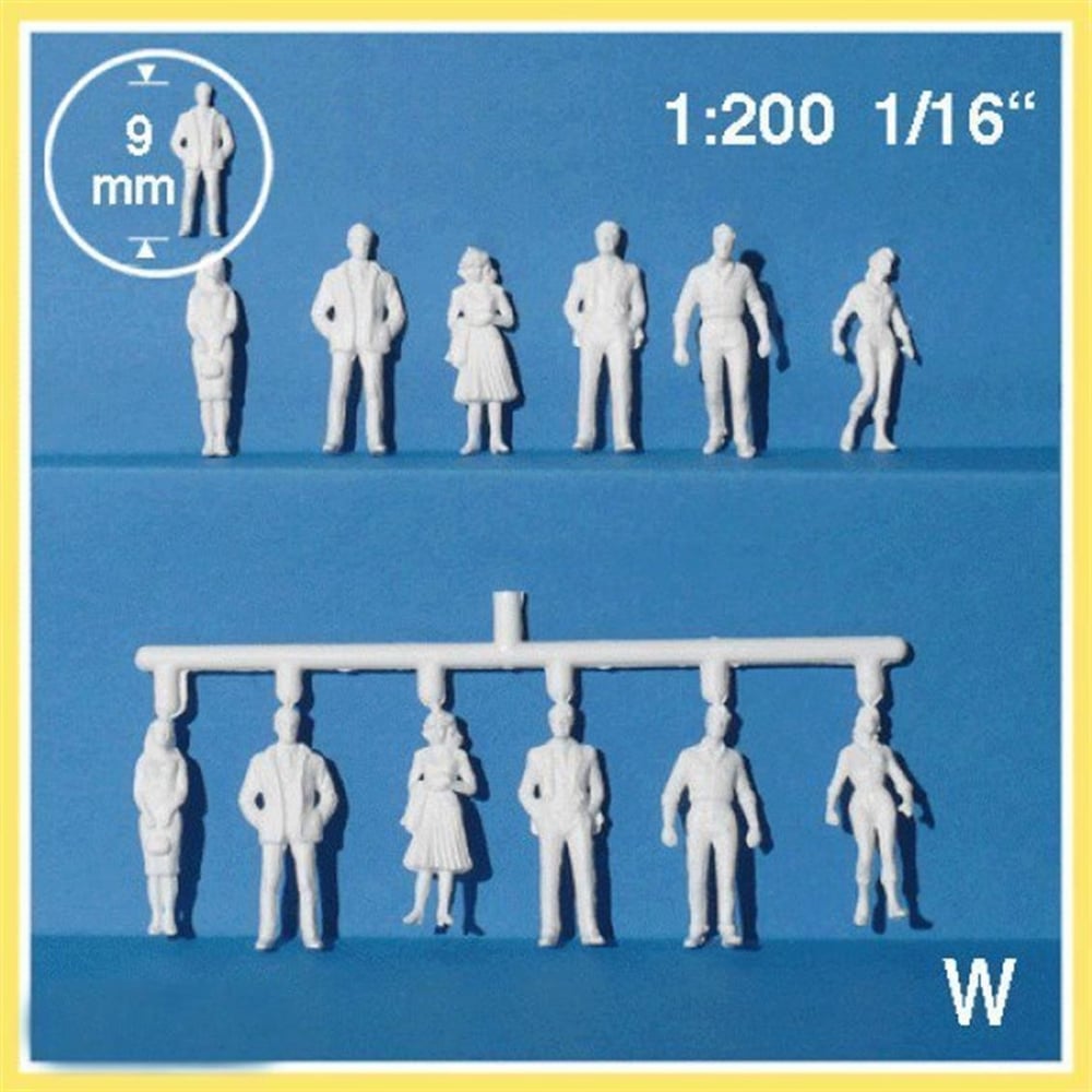 Schulcz 23011 1/200 Ölçek, Ayakta Duran Insan Fıgürlerı-Beyaz-12