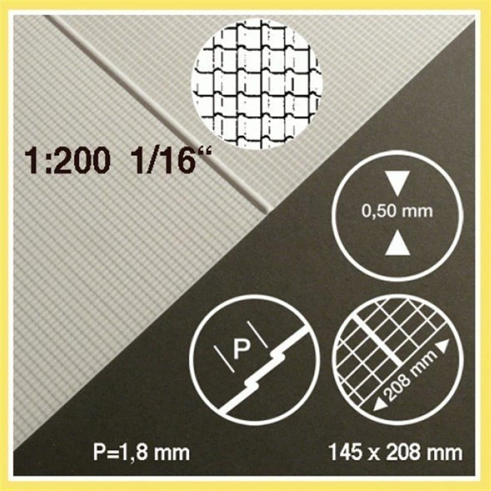 Schulcz 283553071 1/200 Ölçek, Kiremit Levha-Frankfurt Tipi-Mahya
