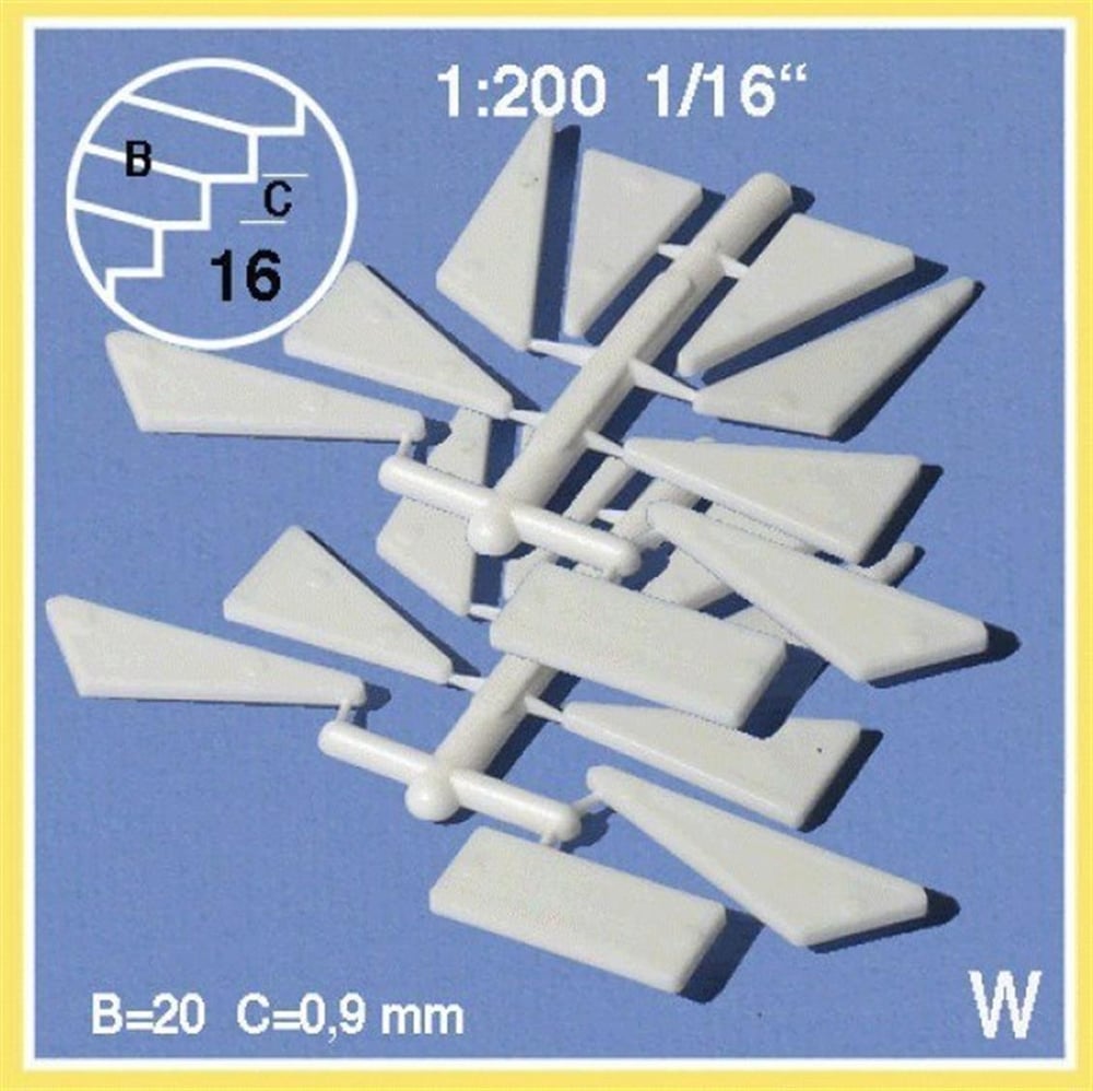 Schulcz 83311-2 1/200 Ölçek, 90°Dönüşlü Merdiven -Beyaz -6 Mm-16