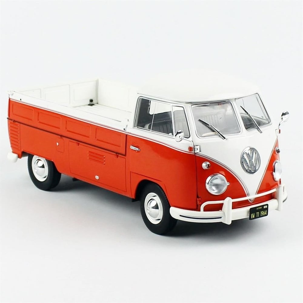 Solido 1806701 1/18 Ölçek, 1950 Volkswagen T1 Pick Up, Turuncu/Beyaz, Sergilemeye Hazır Metal Araba Modeli