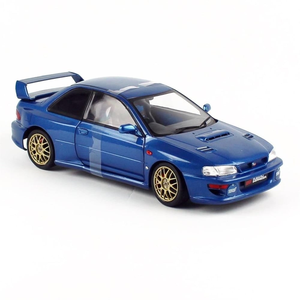 Solido 1807401 1/18 Ölçek, 1998 Subaru Impreza 22b, Mavi, Sergilemeye Hazır Metal Araba Modeli