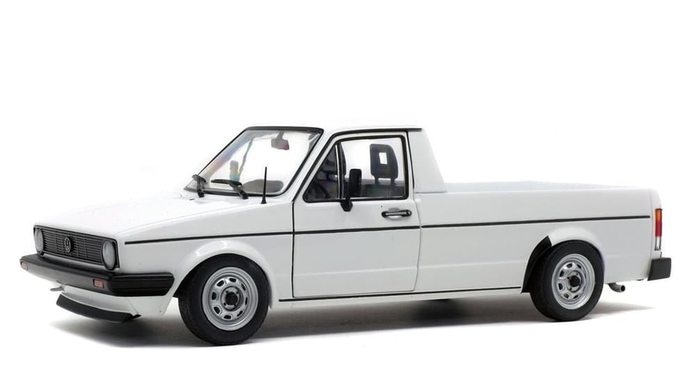 Solido S1803501 1/18 Ölçek, 1982 Volkswagen Caddy Mk1-Beyaz-Sergilemeye Hazır Metal Araba Modeli