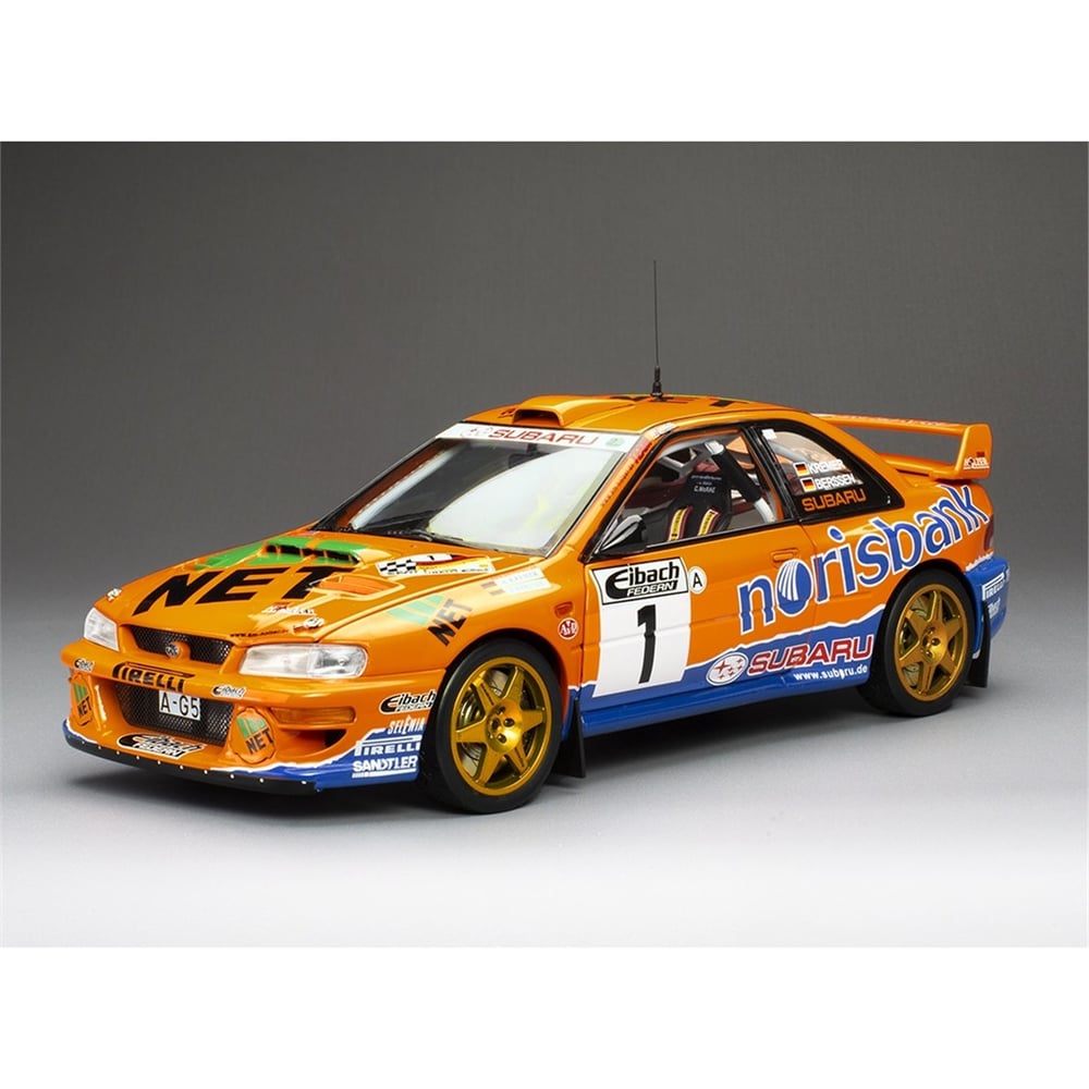 Sunstar 5782 1/18 Ölçek, Subaru Impreza S5 WRC '97 #1 A.Kremer / F.Berßen - Winner ADAC Rallye 1999, Sergilemeye Hazır Metal Ar