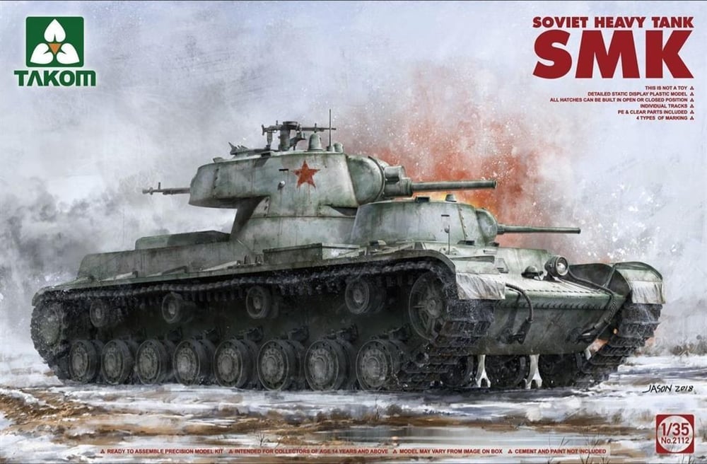 Takom 2112 1/35 Ölçek, Sovyet Ağır Tankı SMK, Plastik Model kiti