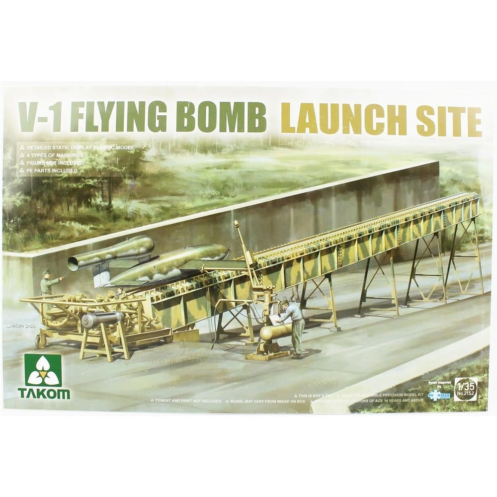 Takom 2152 1/35 Ölçek, V-1 Uçan Bomba Fırlatma Rampası, Plastik Model kiti