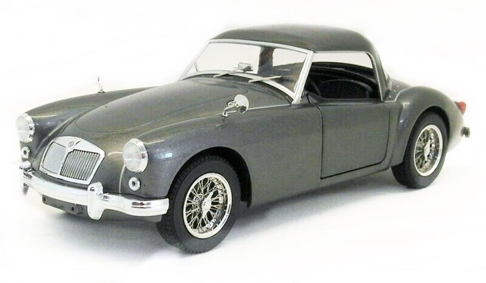 Triple9 Collection 1800161 1/18 Ölçek, 1957 MGA MK I A1500, Gri, Sergilemeye Hazır Metal Araba Modeli