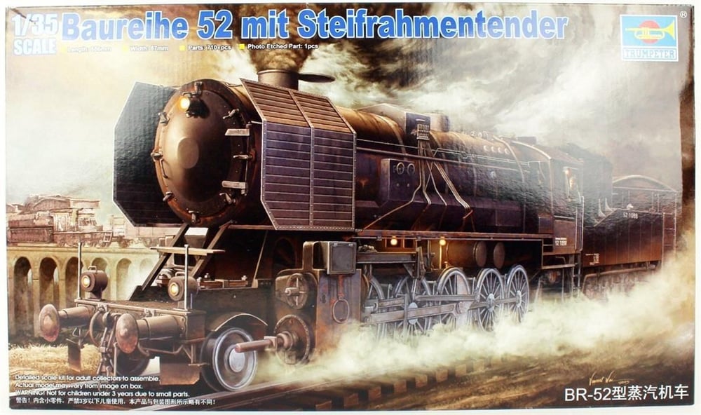 Trumpeter 00210 1/35 Ölçek, Alman BR 52 Savaş Lokomotifi Plastik Model Kiti
