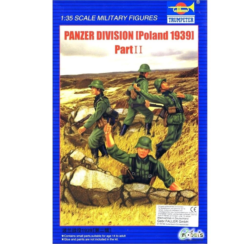 Trumpeter 00404 1/35 Ölçek, Panzer Birliği (Polonya 1939) Kısım-II Figürleri Plastik Model Kiti