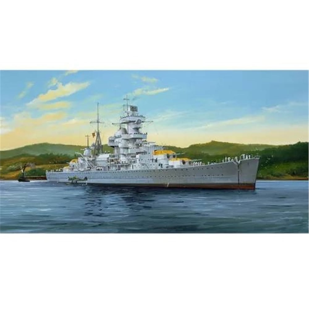 Trumpeter 05317 1/350 Ölçek, Alman Admiral Hipper 1941, Ağır Kruvazör Öncü Gemisi Plastik Model Kiti