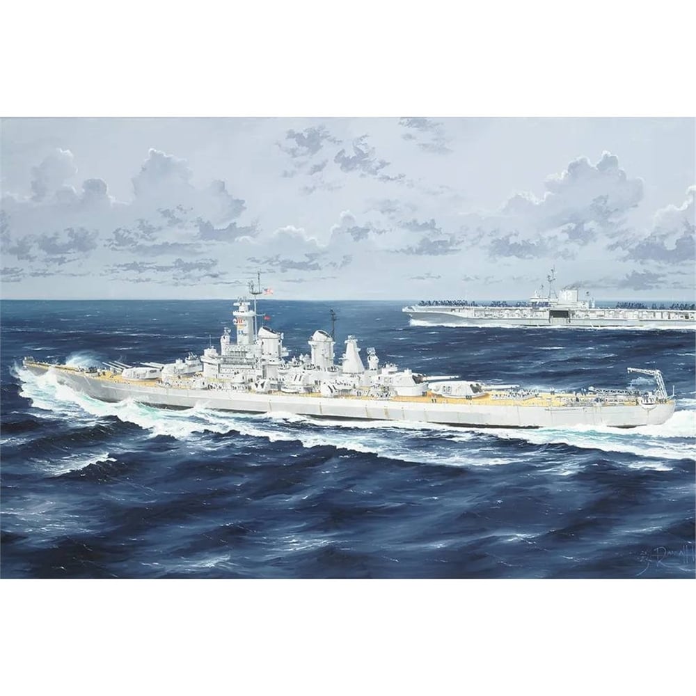 Trumpeter 05372 1/350 Ölçek, USS BB-67, Montana Sınıfı Savaş Gemisi Plastik Model Kiti