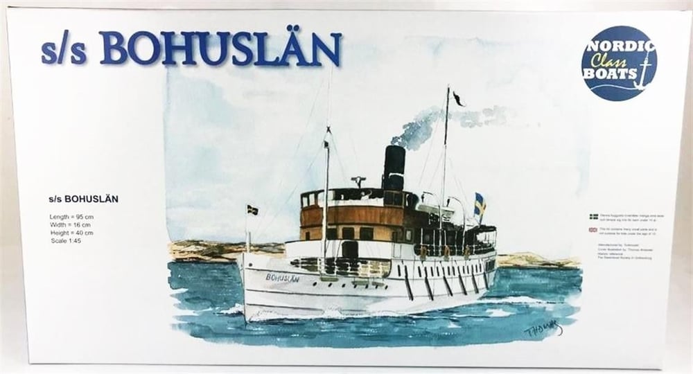 Türk Model 1/48 106 S/S Bohuslan Yolcu Vapuru, 95 cm. Ahşap Model Kiti