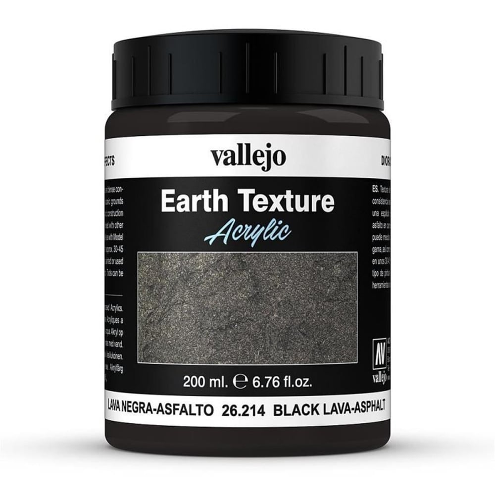 Vallejo 26214 200 ml. Black Lava, Yanardağ Lav Dokusu
