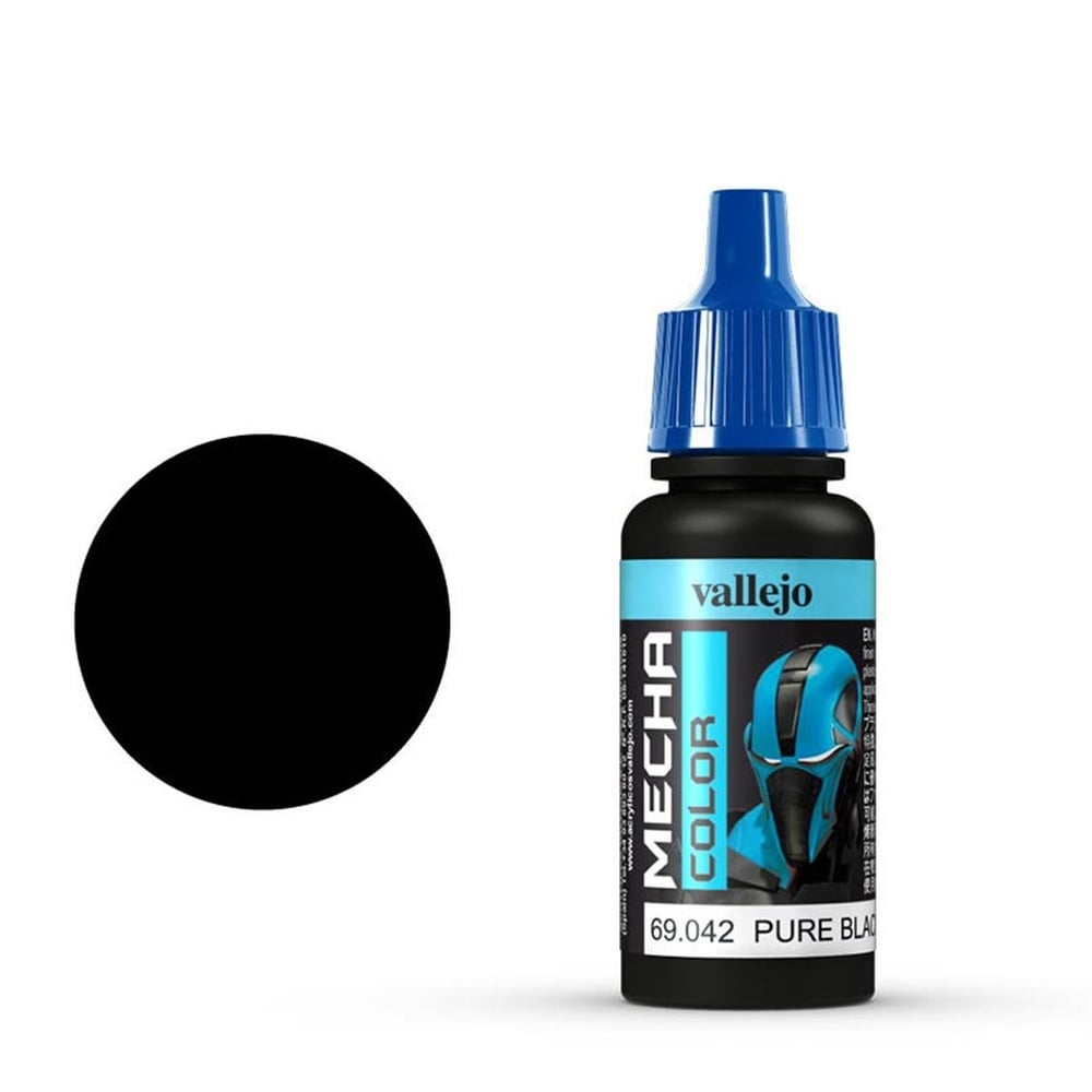 Vallejo 69042 18 ml. Pure Black, Mecha Color Serisi Model Boyası