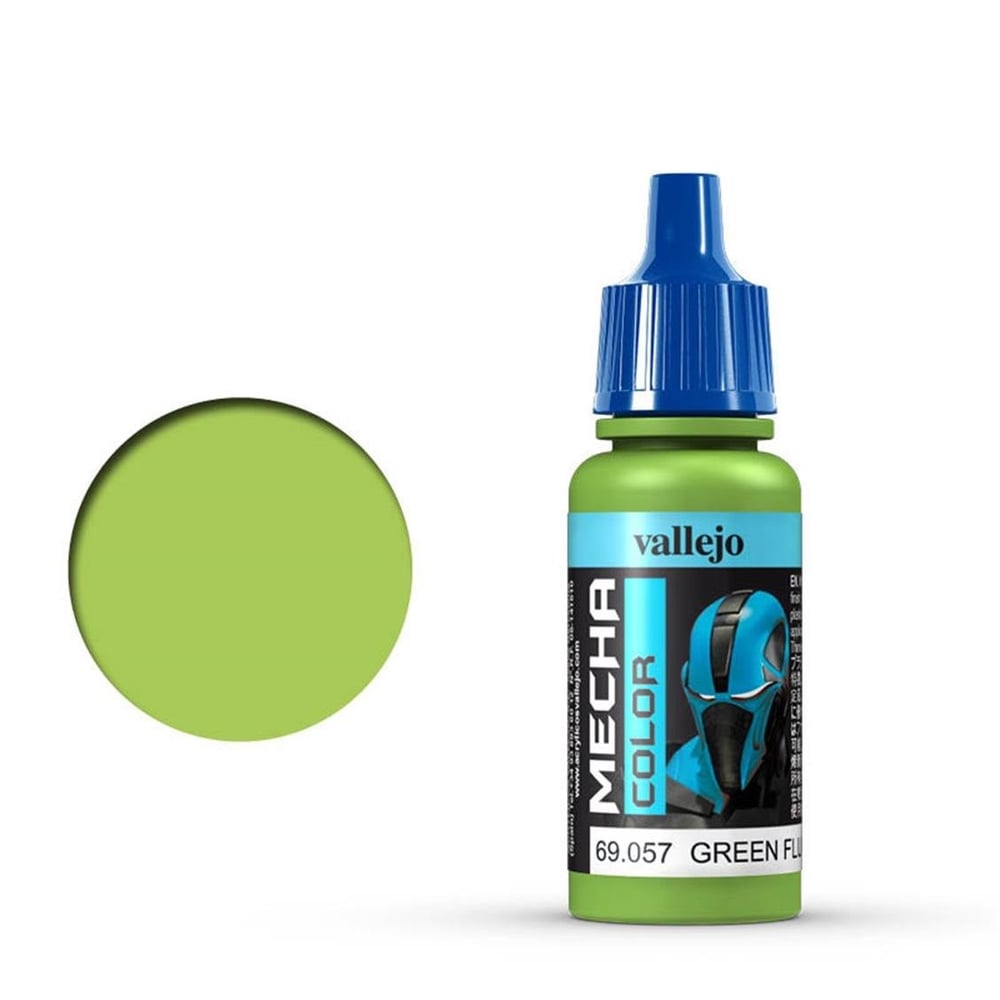 Vallejo 69057 18 ml. Green Fluorescent, Mecha Color Serisi Model Boyası