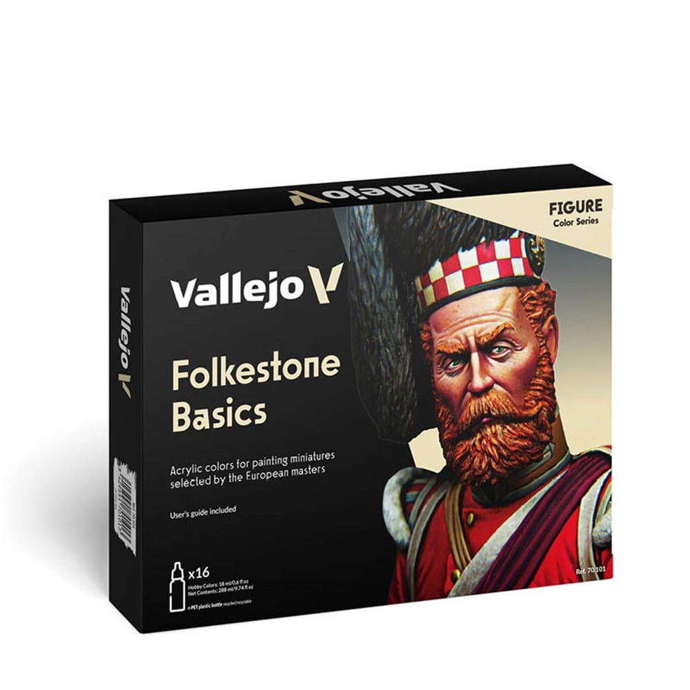 Vallejo 70101 16x18 ml. Folkestone Basics, Model Color Serisi Model Boyası Seti