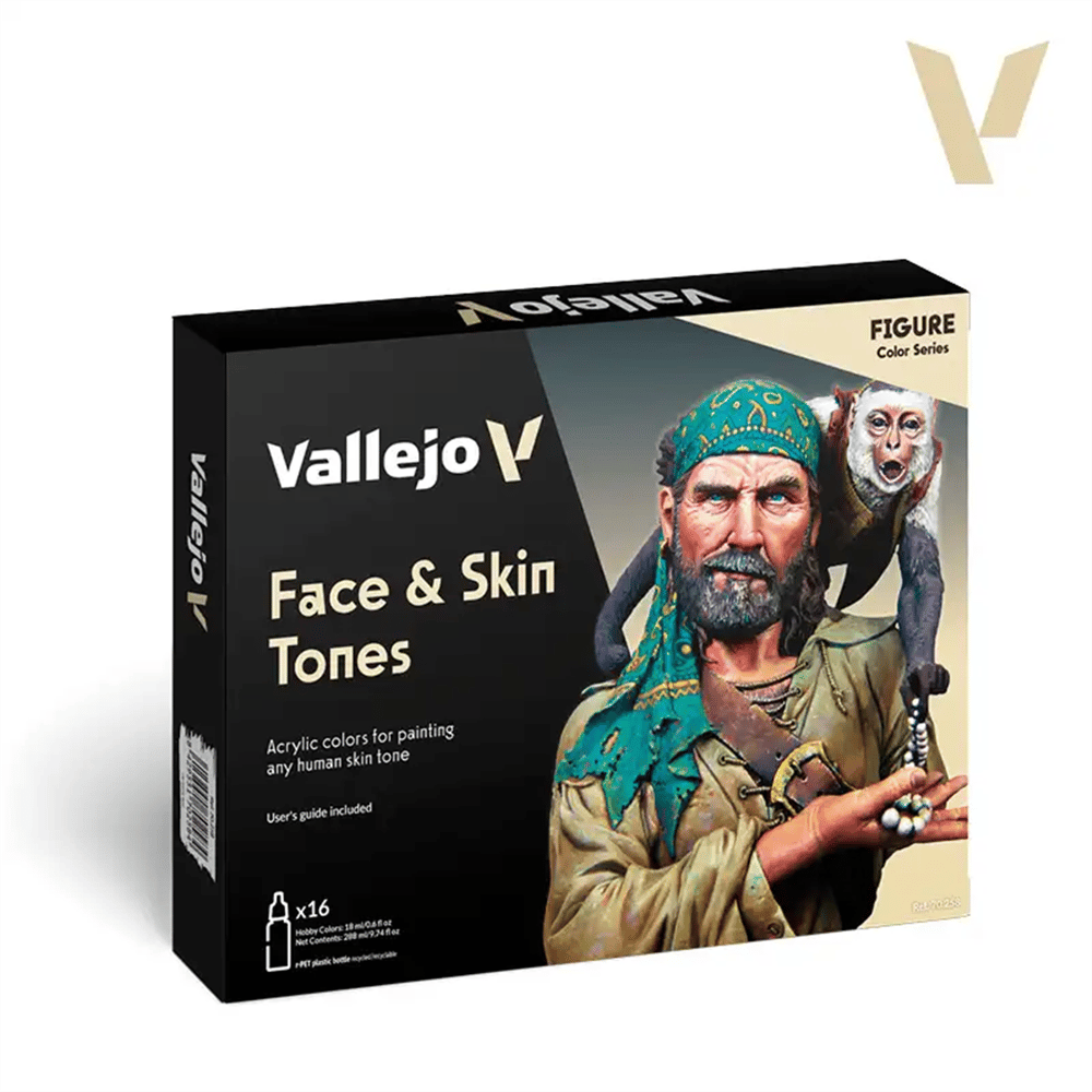 Vallejo 70258 16x18 ml. Face & Skin Tones, Model Color Serisi Model Boyası Seti