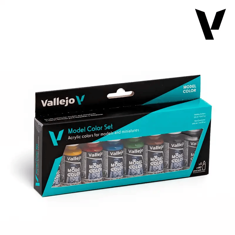 Vallejo 70260 8x18 ml. Wargames Basics, Model Color Serisi Model Boyası Seti
