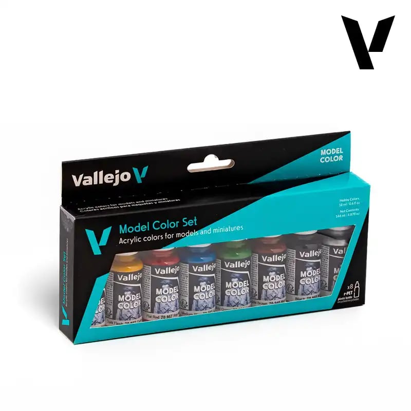 Vallejo 70260 8x18 ml. Wargames Basics, Model Color Serisi Model Boyası Seti