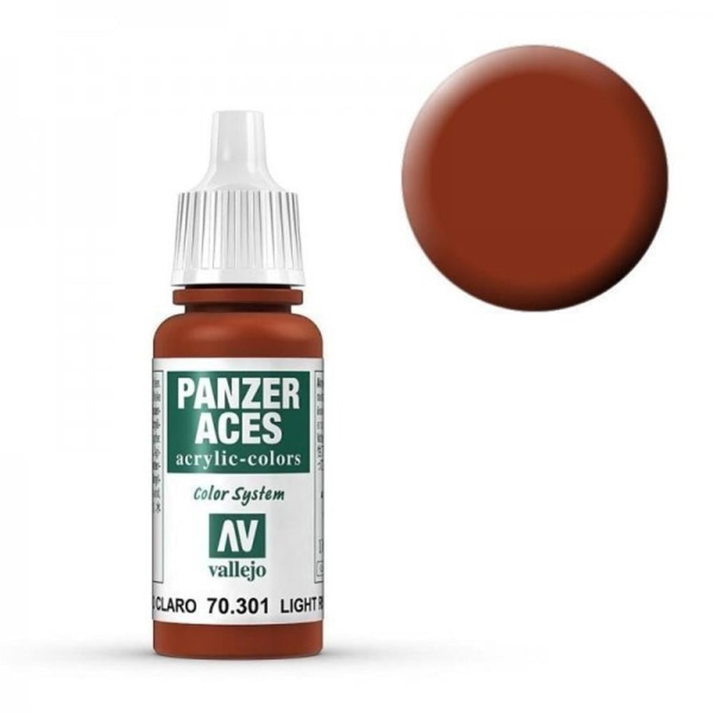 Vallejo 70301 18 ml. Light Rust, Panzer Aces Serisi Model Boyası