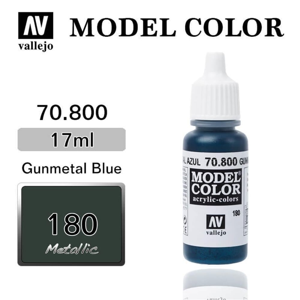 Vallejo 70800 18 ml. (180) Gunmetal Blue, Model Color Serisi Model Boyası