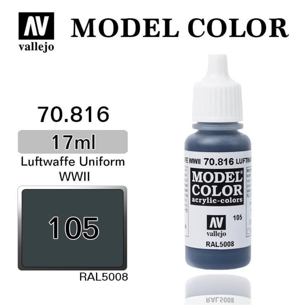 Vallejo 70816 18 ml. (105) Luftwaffe Uniform WWII, Model Color Serisi Model Boyası