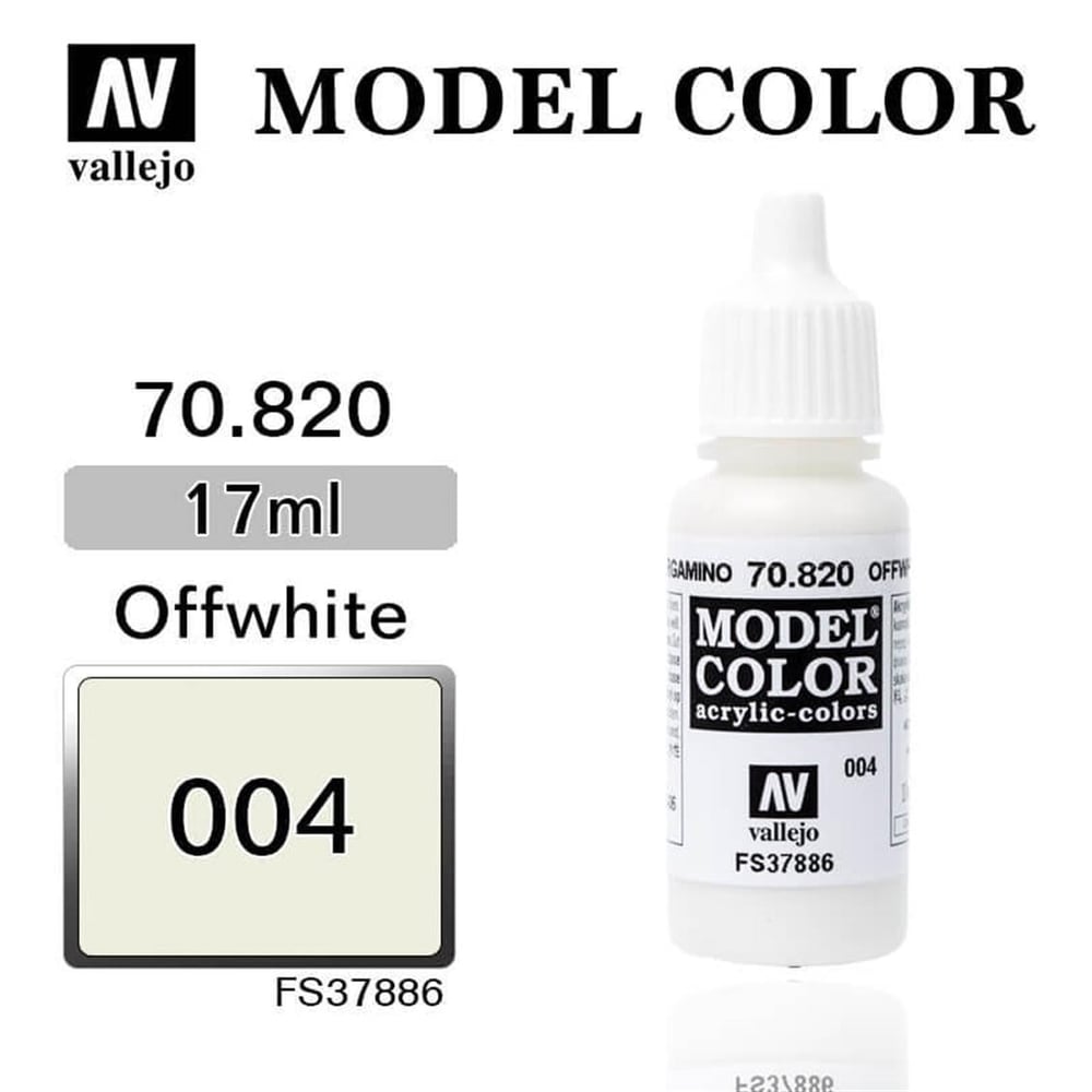Vallejo 70820 18 ml. (4) Offwhite-Matt, Model Color Serisi Model Boyası