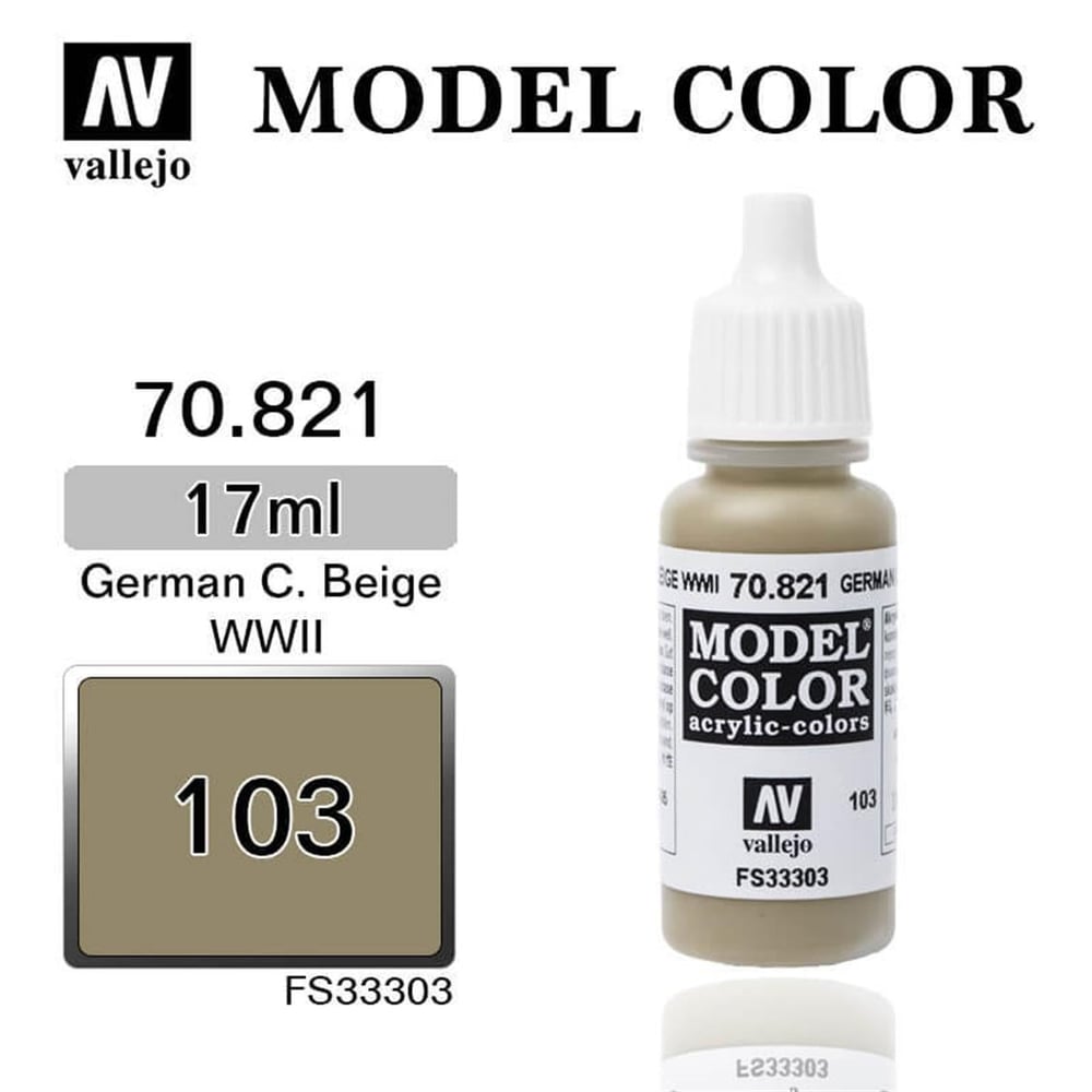 Vallejo 70821 18 ml. (103) German Cam.Beige WWII-Matt, Model Color Serisi Model Boyası