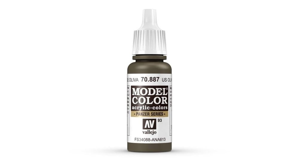 Vallejo 70887 18 ml. (93) US Olive Drab-Matt, Model Color Serisi Model Boyası