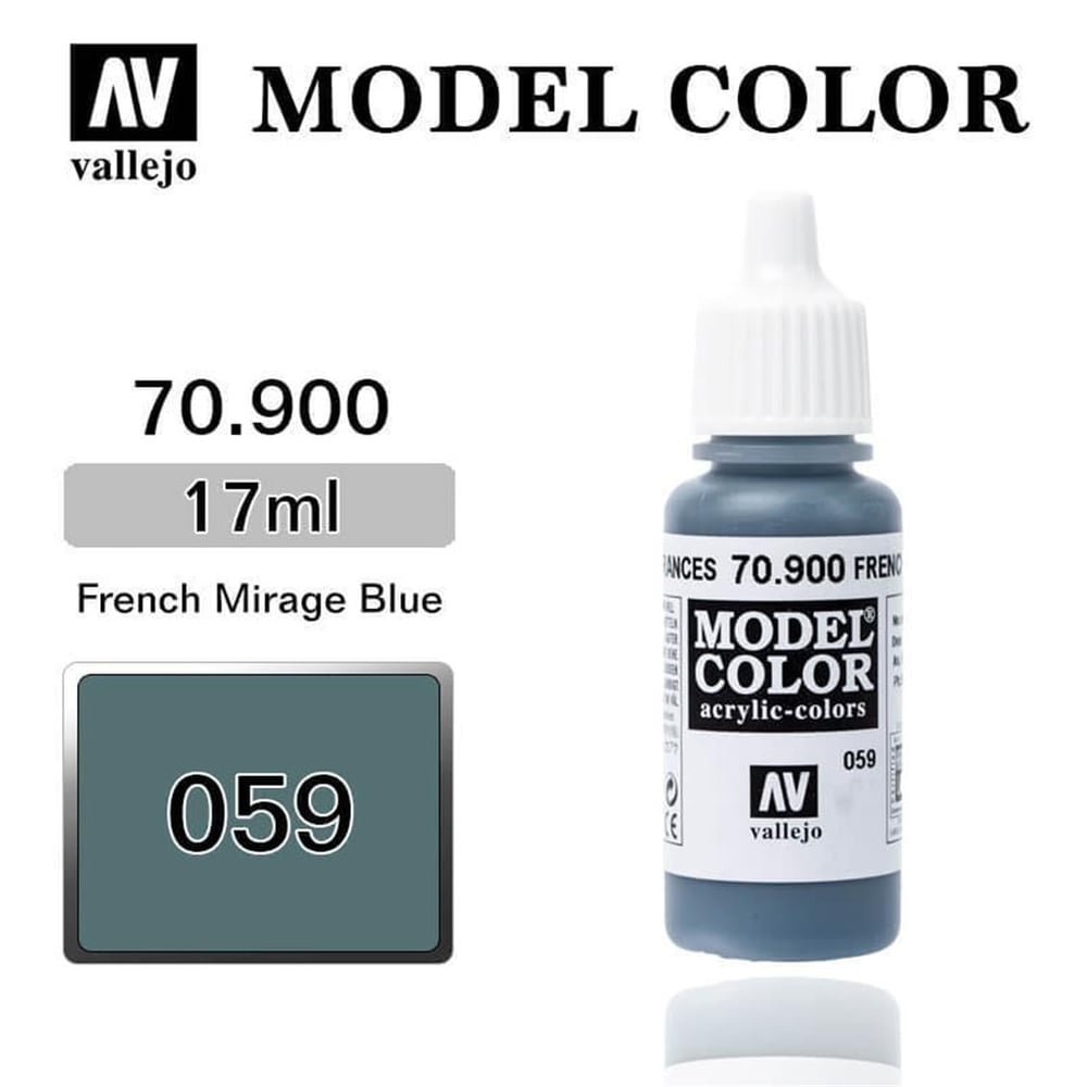 Vallejo 70900 18 ml. (59) French Mirage Blue-Matt, Model Color Serisi Model Boyası
