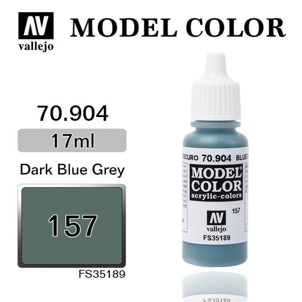 Vallejo 70904 18 ml. (157) Dark Blue Grey-Matt, Model Color Serisi Model Boyası
