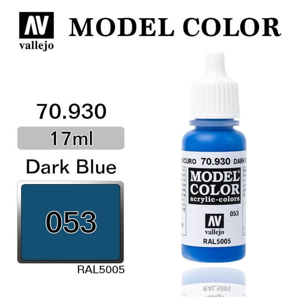 Vallejo 70930 18 ml. (53) Dark Blue-Matt, Model Color Serisi Model Boyası