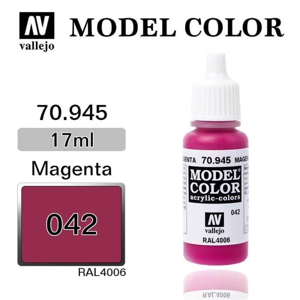 Vallejo 70945 18 ml. (42) Magenta-Matt, Model Color Serisi Model Boyası
