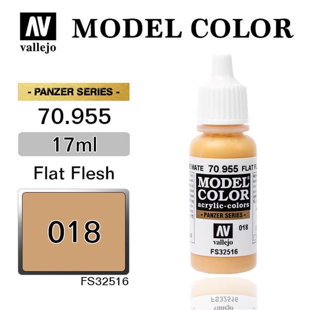 Vallejo 70955 18 ml. (18) Flat Flesh-Matt, Model Color Serisi Model Boyası