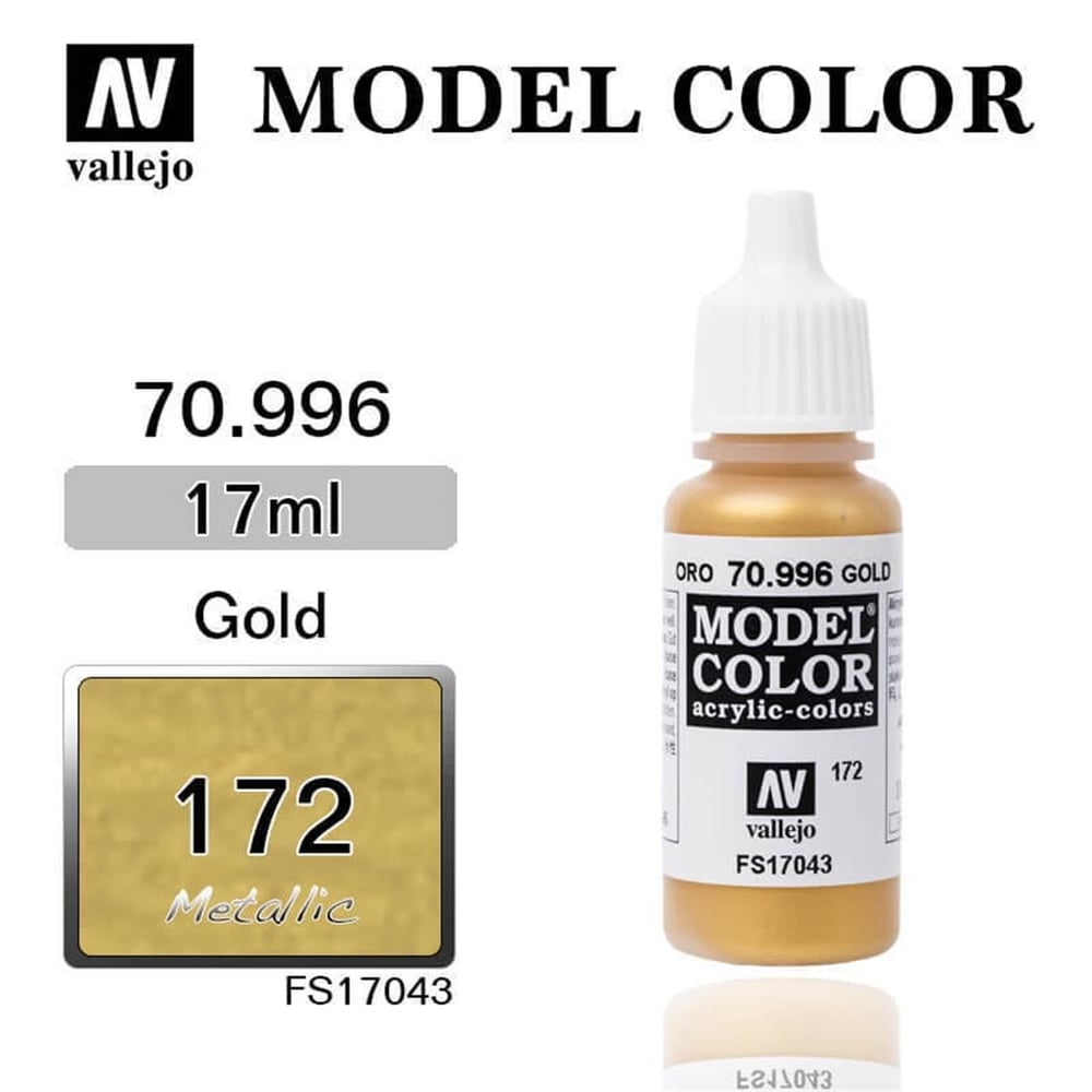 Vallejo 70996 18 ml. (172) Gold-Metallic, Model Color Serisi Model Boyası
