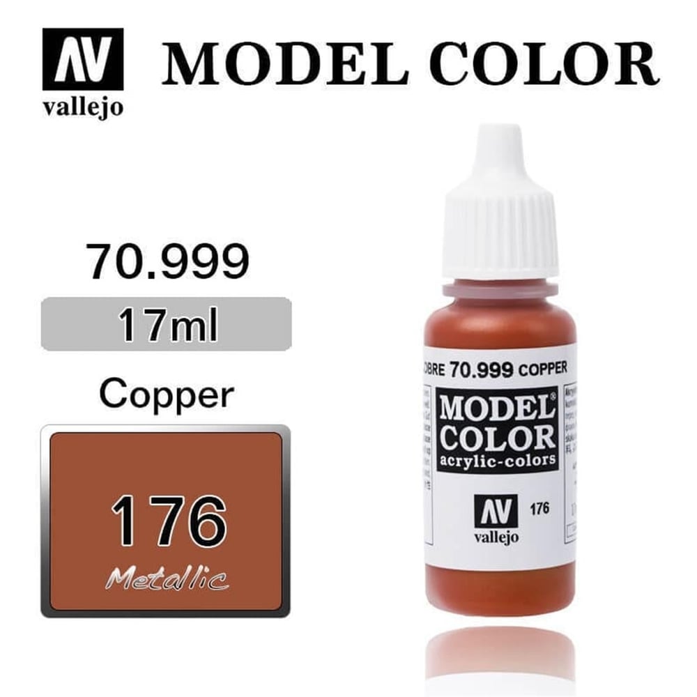 Vallejo 70999 18 ml. (176) Copper-Metallic, Model Color Serisi Model Boyası