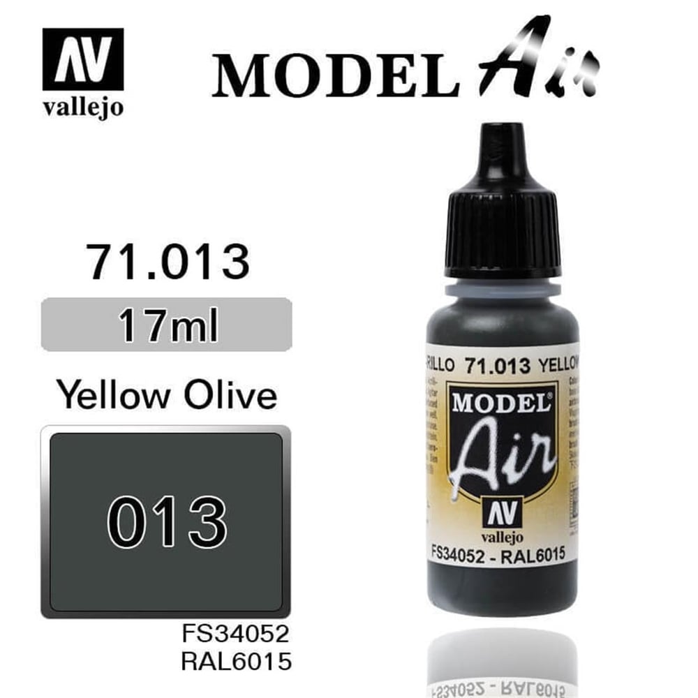 Vallejo 71013 18 ml. Yellow Olive, Model Air Serisi Model Boyası