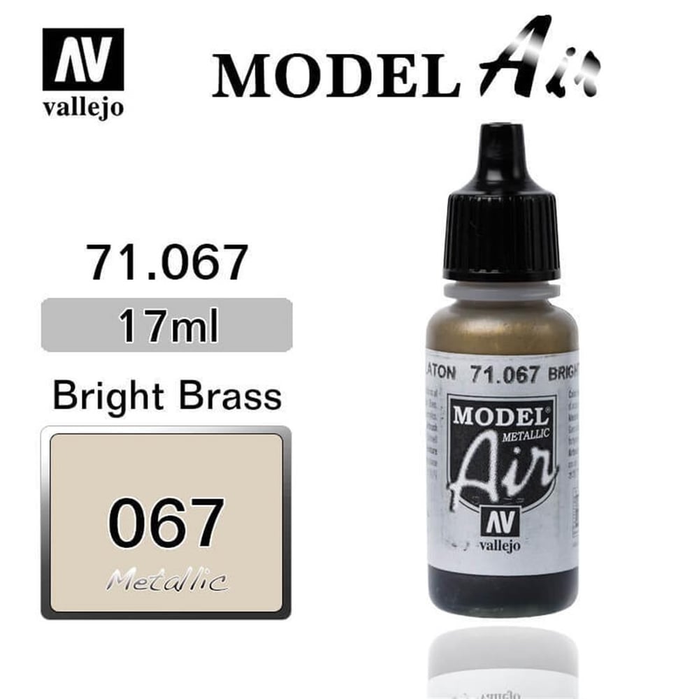 Vallejo 71067 18 ml. Bright Brass, Model Air Serisi Model Boyası