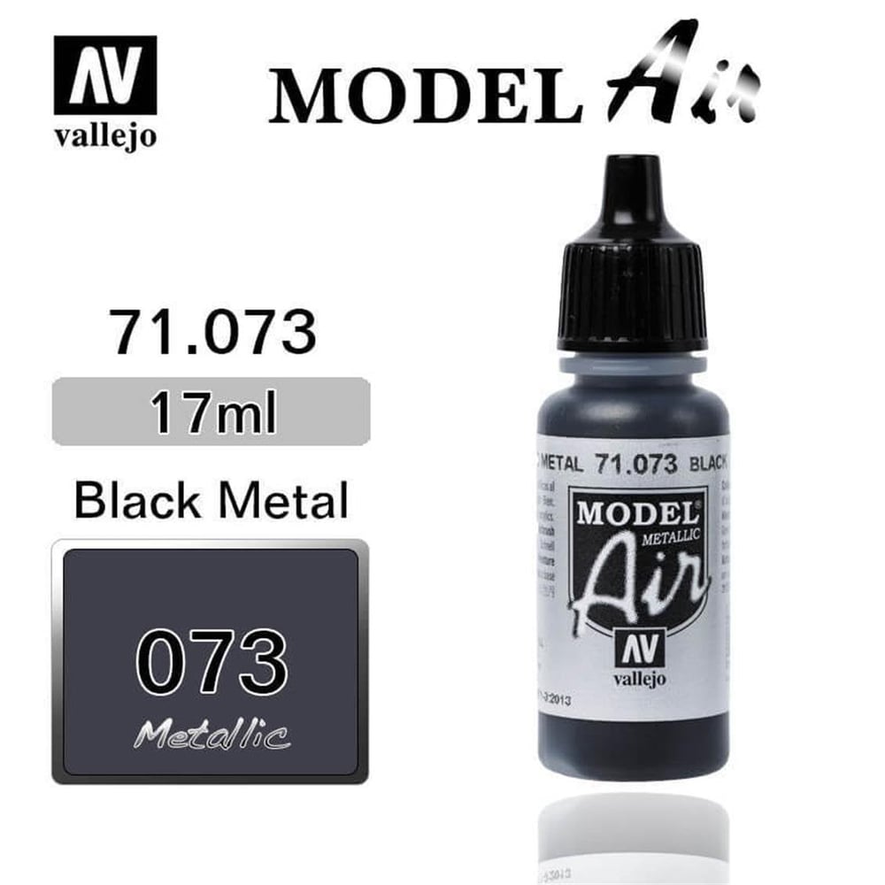 Vallejo 71073 18 ml. Black, Model Air Serisi Model Boyası