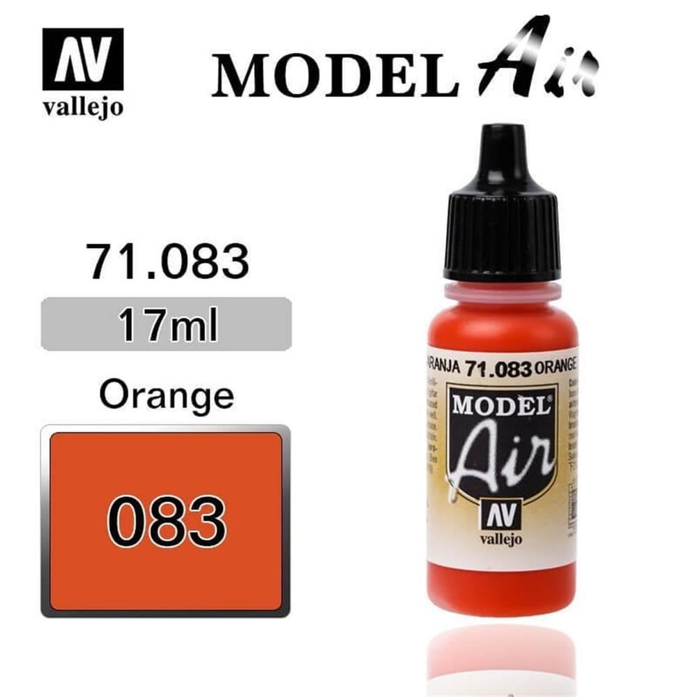 Vallejo 71083 18 ml. Orange, Model Air Serisi Model Boyası