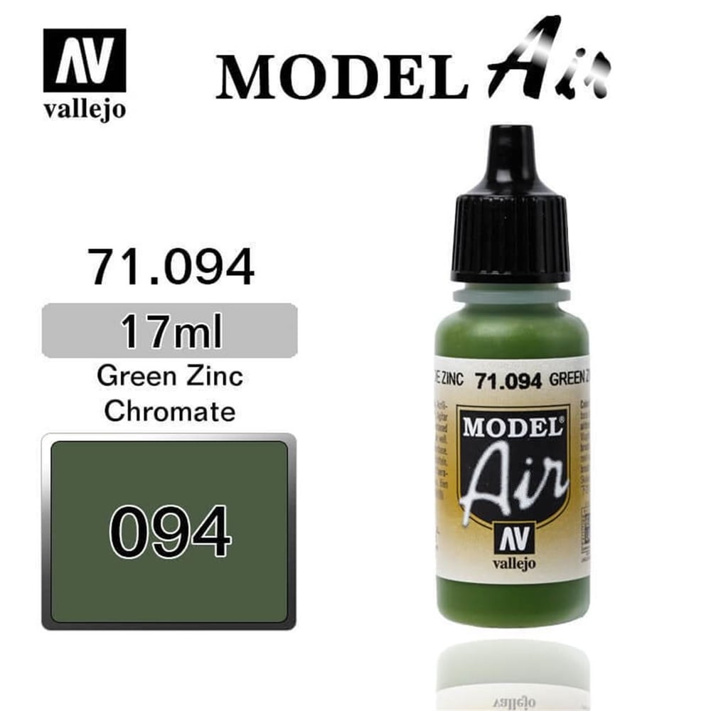 Vallejo 71094 18 ml. Green Zinc Chromate, Model Air Serisi Model Boyası