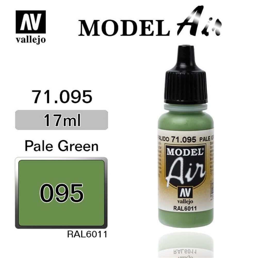 Vallejo 71095 18 ml. Pale Green, Model Air Serisi Model Boyası