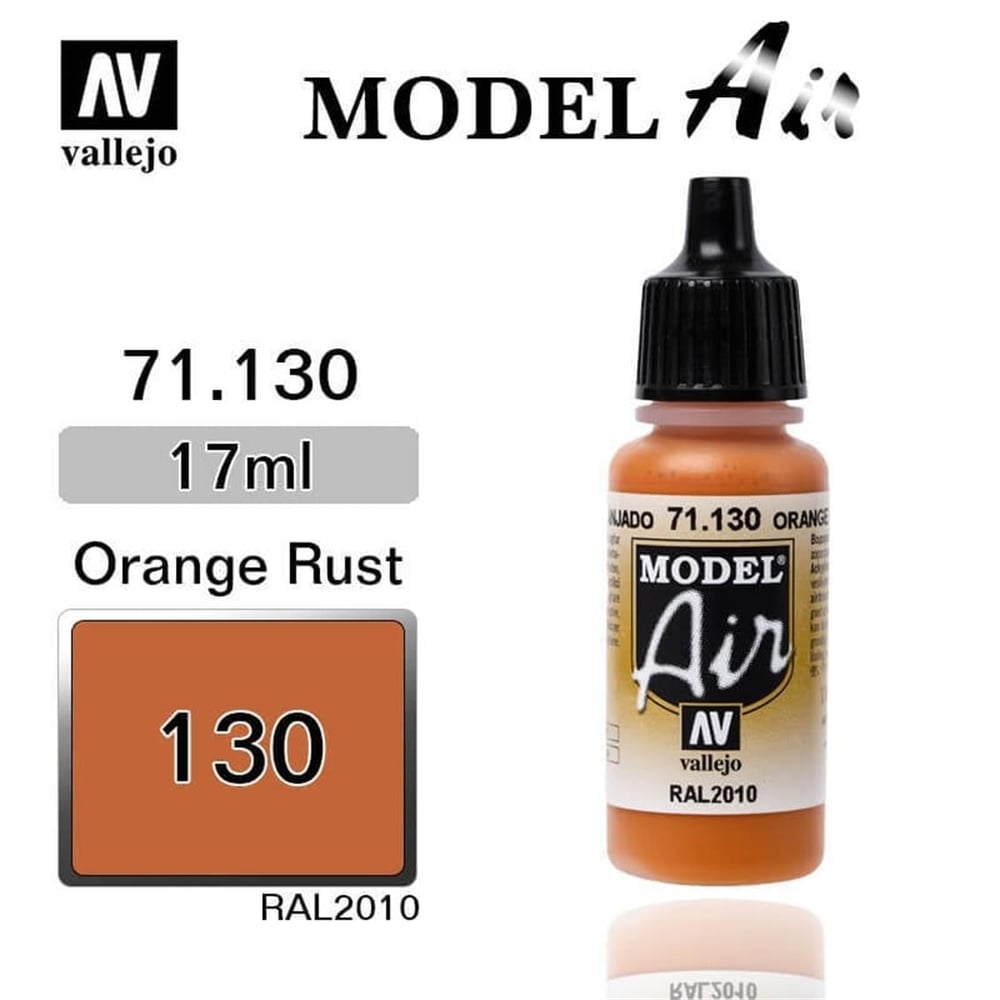 Vallejo 71130 18 ml. Orange Rust, Model Air Serisi Model Boyası