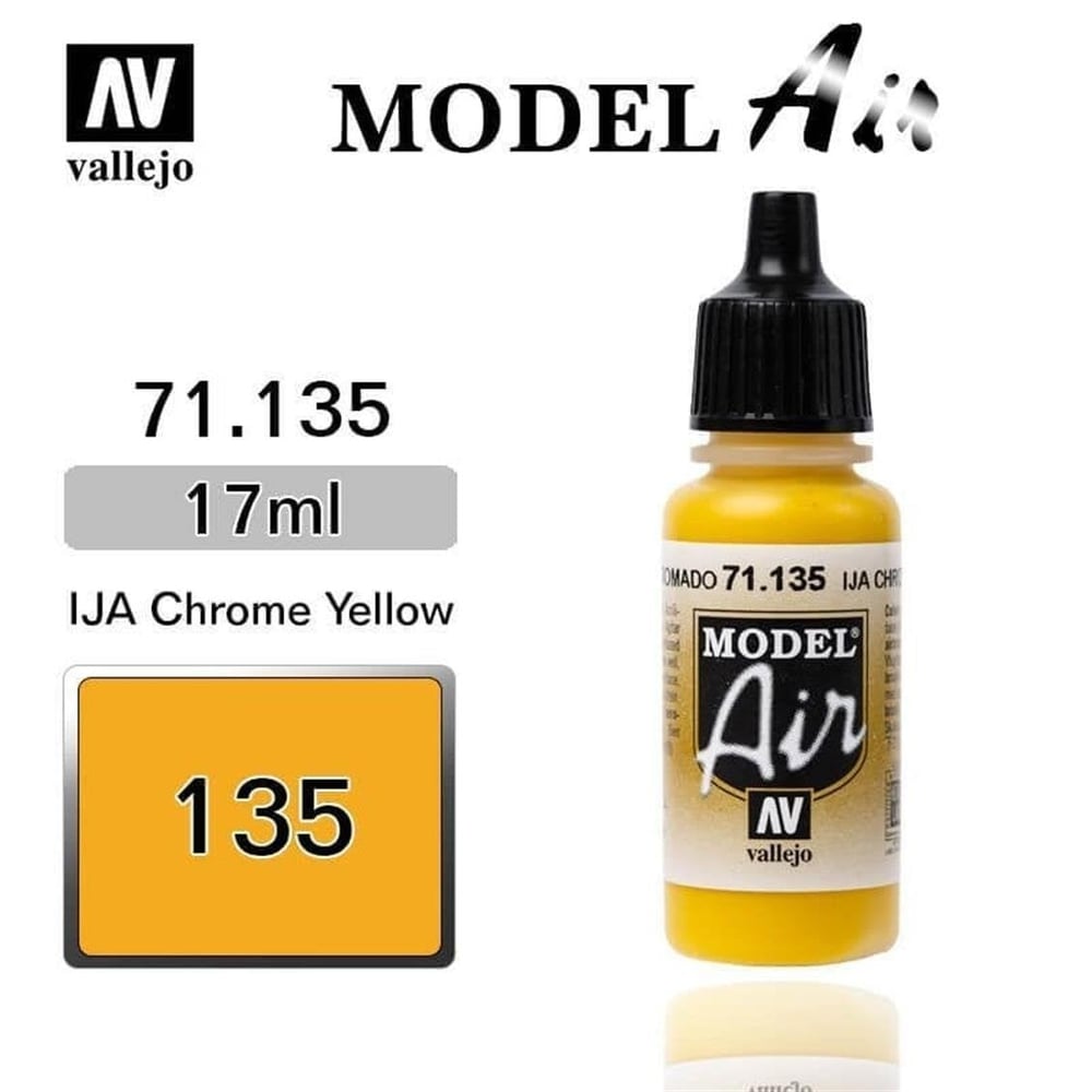 Vallejo 71135 18 ml. IJA Chrome Yellow, Model Air Serisi Model Boyası