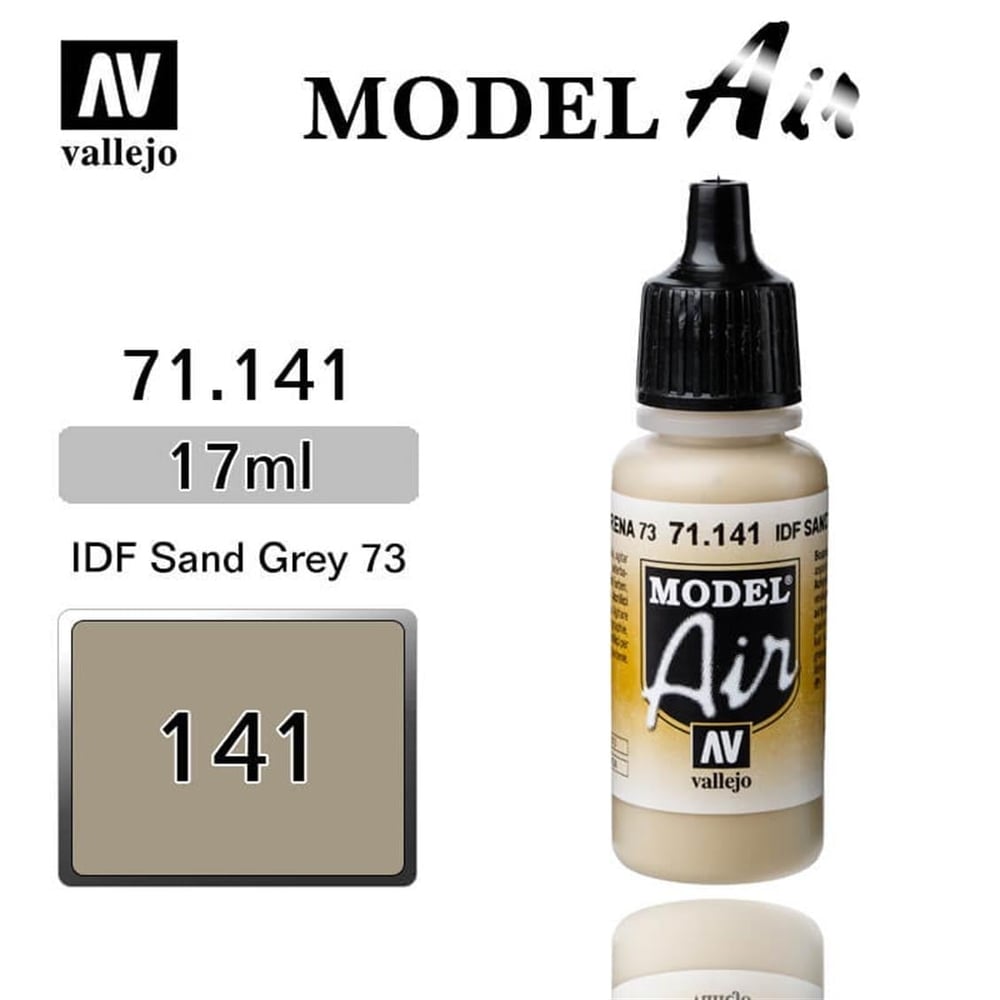 Vallejo 71141 18 ml. IDF Sand Gray 73, Model Air Serisi Model Boyası